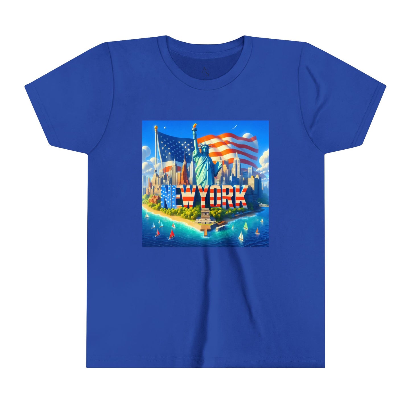 New York Disney Pixar Style Youth Short Sleeve Tee