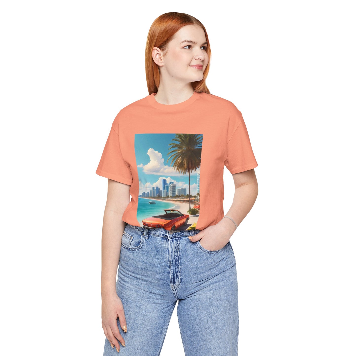 Car On The Beach Jersey Short Sleeve Tee