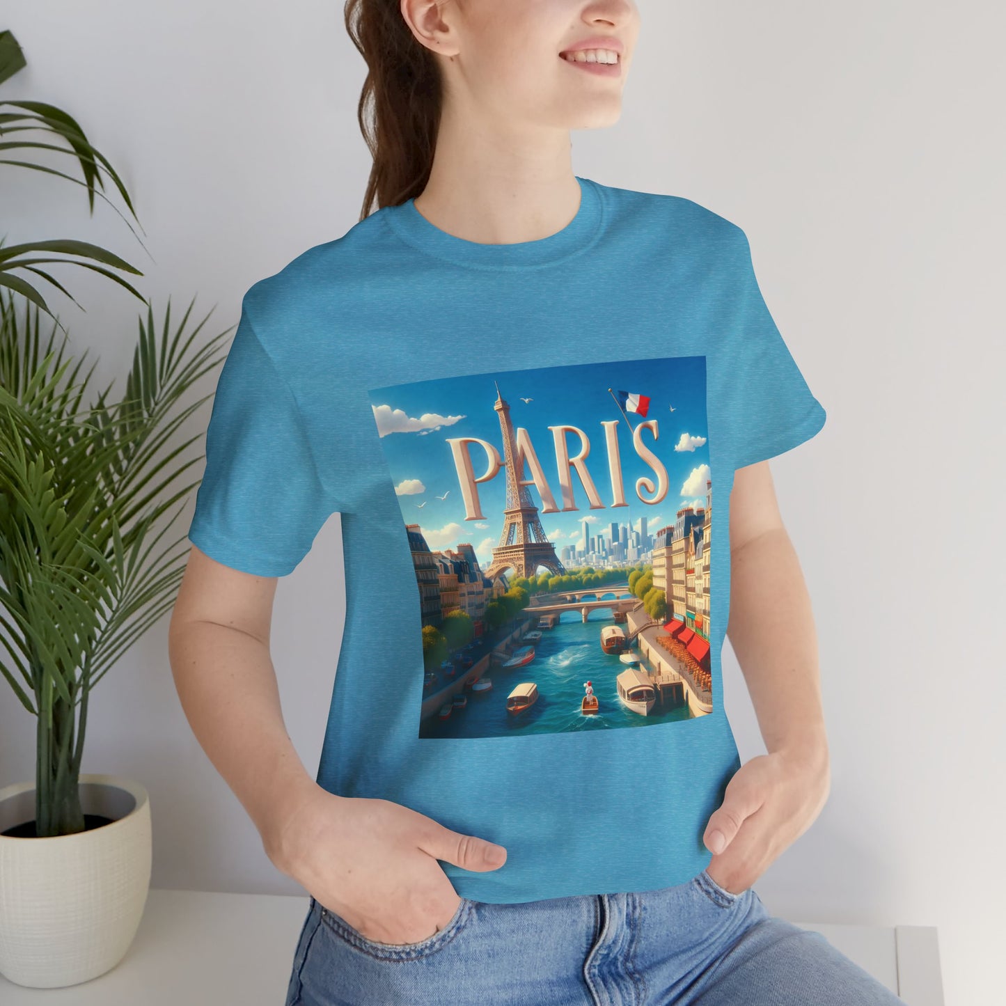 Paris Disney Pixar Style Jersey Short Sleeve Tee