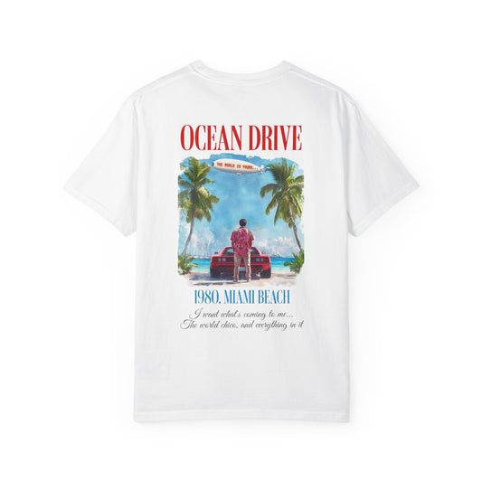 Ocean Drive 1980 Miami Beach Graphic T-Shirt