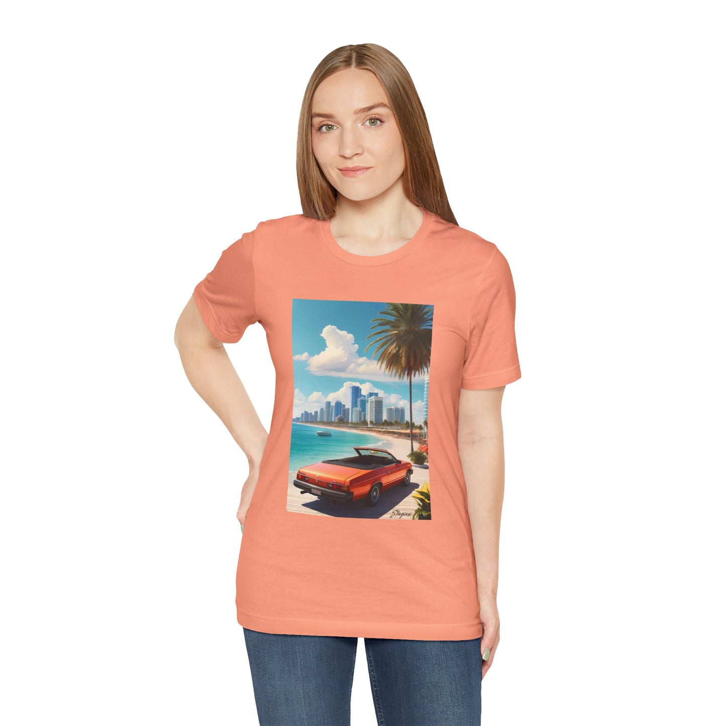 Car On The Beach Jersey Short Sleeve Tee