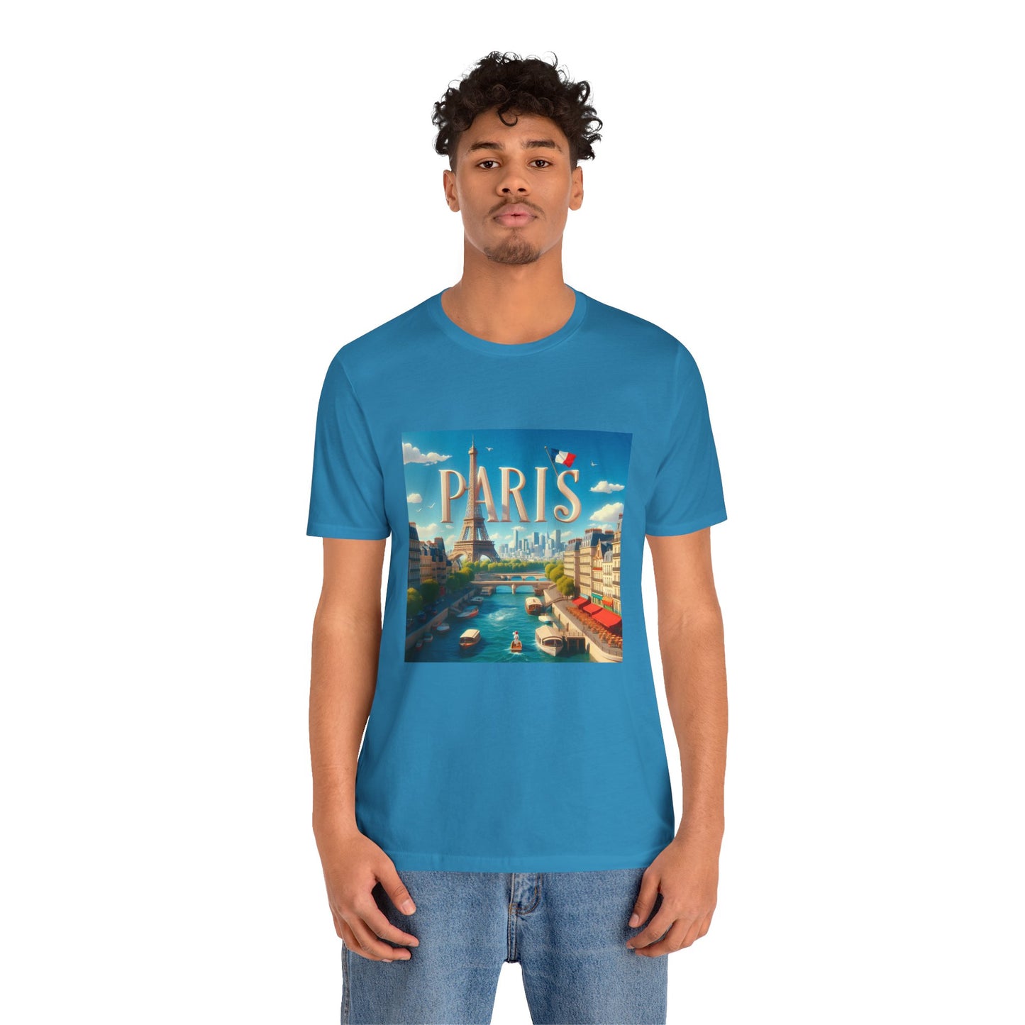 Paris Disney Pixar Style Jersey Short Sleeve Tee