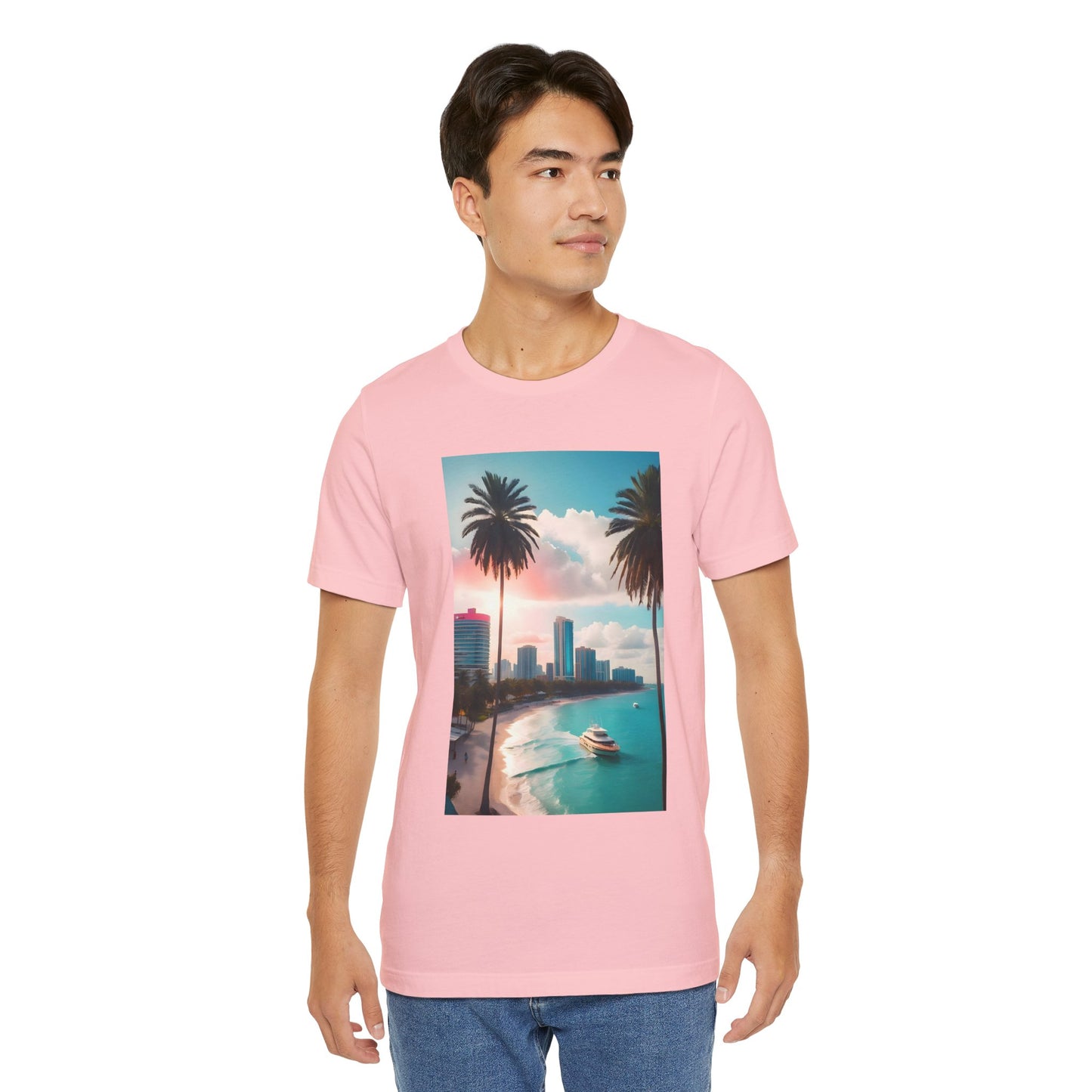 Miami Sunset Jersey Short Sleeve Tee