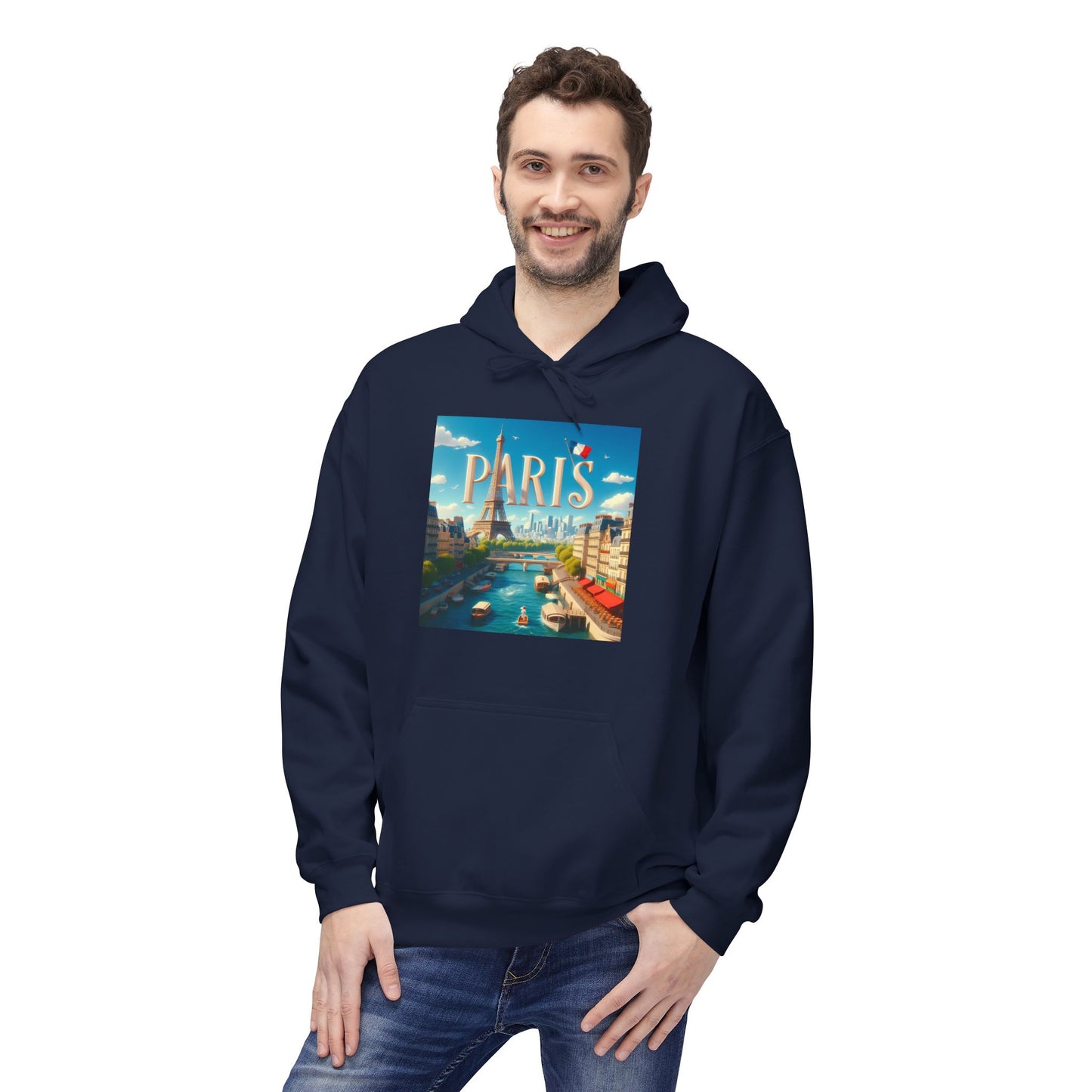 Paris Disney Pixar Style Midweight Softstyle Fleece Hoodie