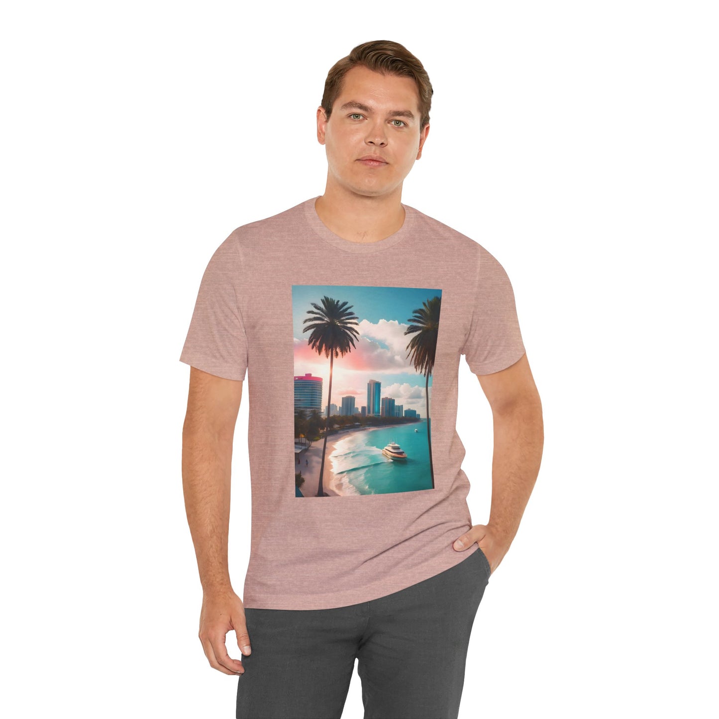 Miami Sunset Jersey Short Sleeve Tee