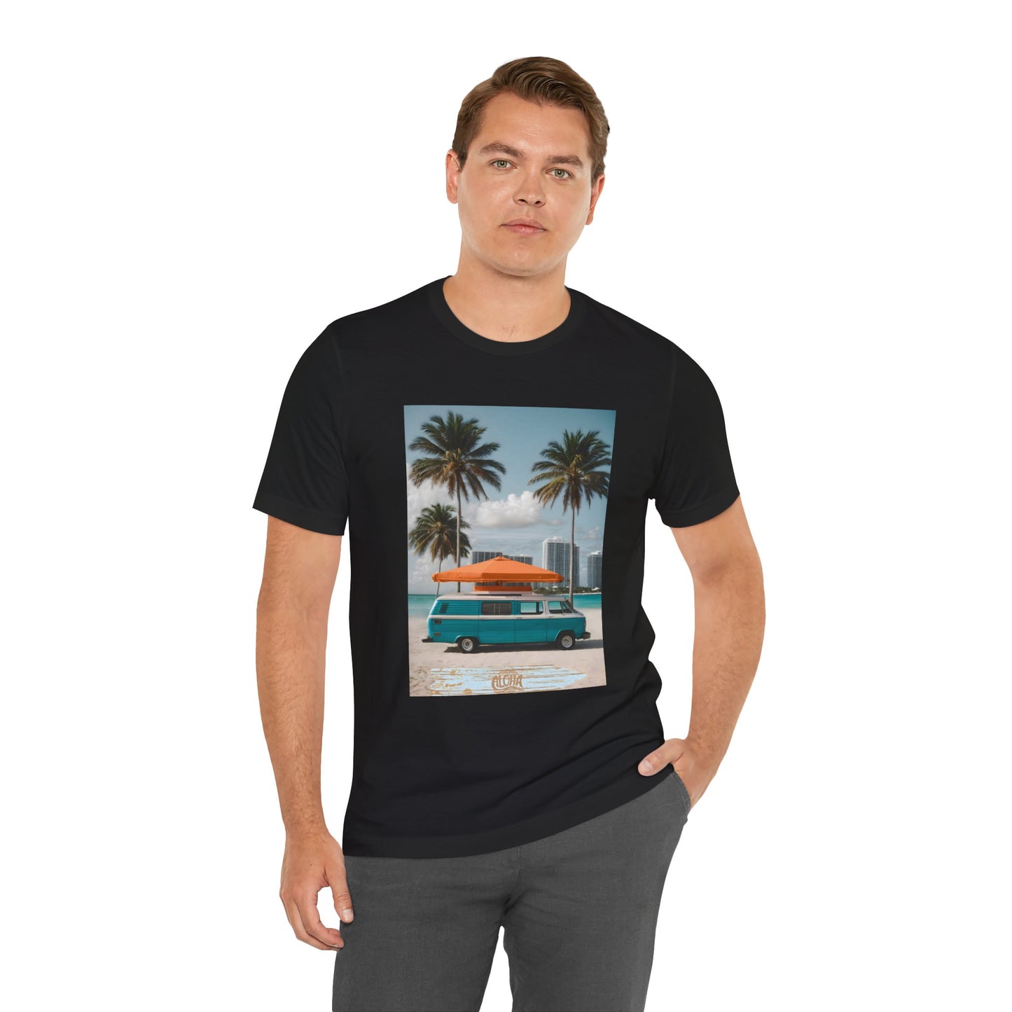 Vintage Van Miami Beach Jersey Short Sleeve Tee