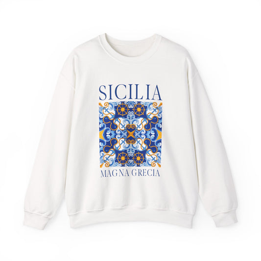 Sicilia Vintage Mosaic Graphic Sweatshirt