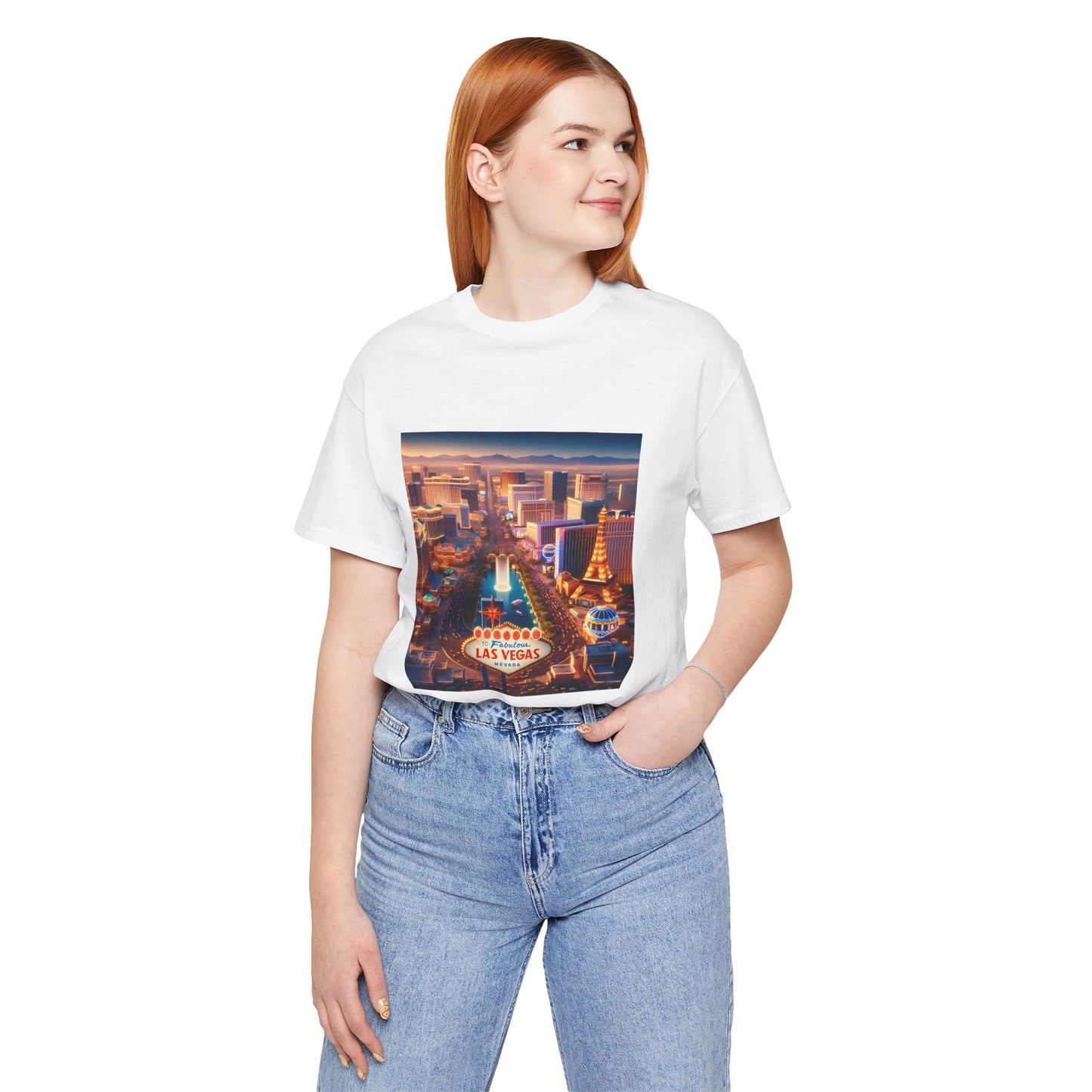 Las Vegas Sunset Disney Pixar Style Jersey Short Sleeve Tee