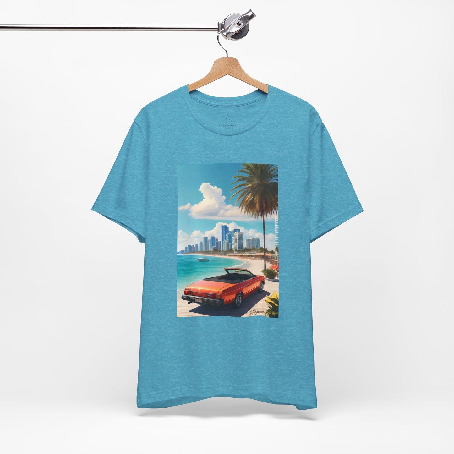 Car On The Beach Jersey Short Sleeve Tee