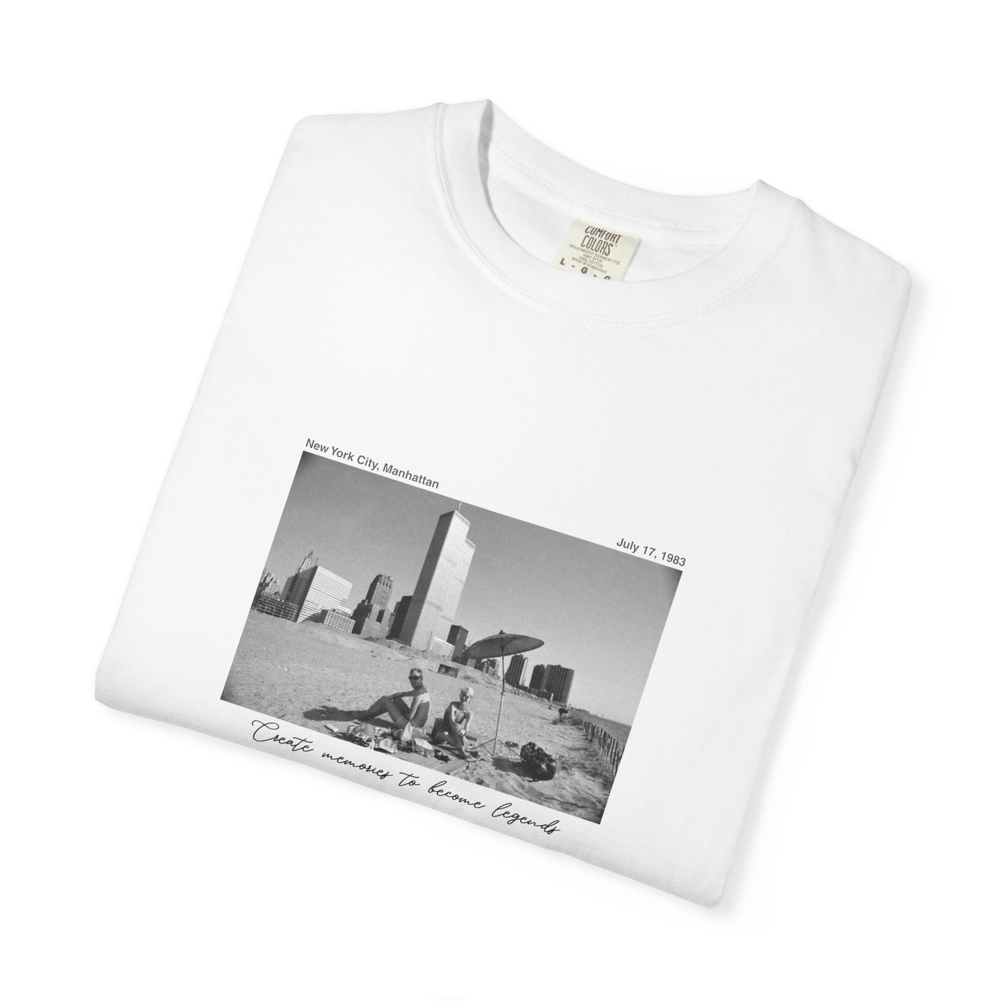 NYC Manhattan Summer Photograph 1980s Graphic T-Shirt
