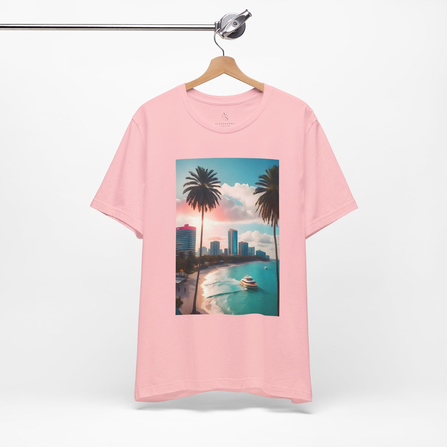 Miami Sunset Jersey Short Sleeve Tee