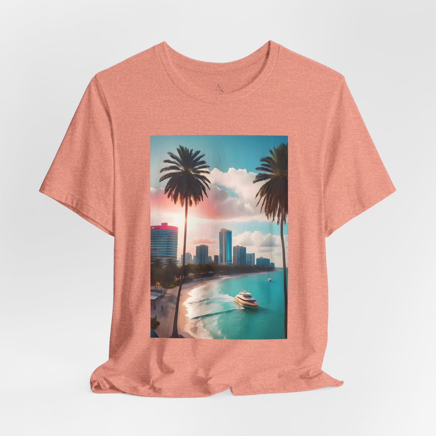 Miami Sunset Jersey Short Sleeve Tee