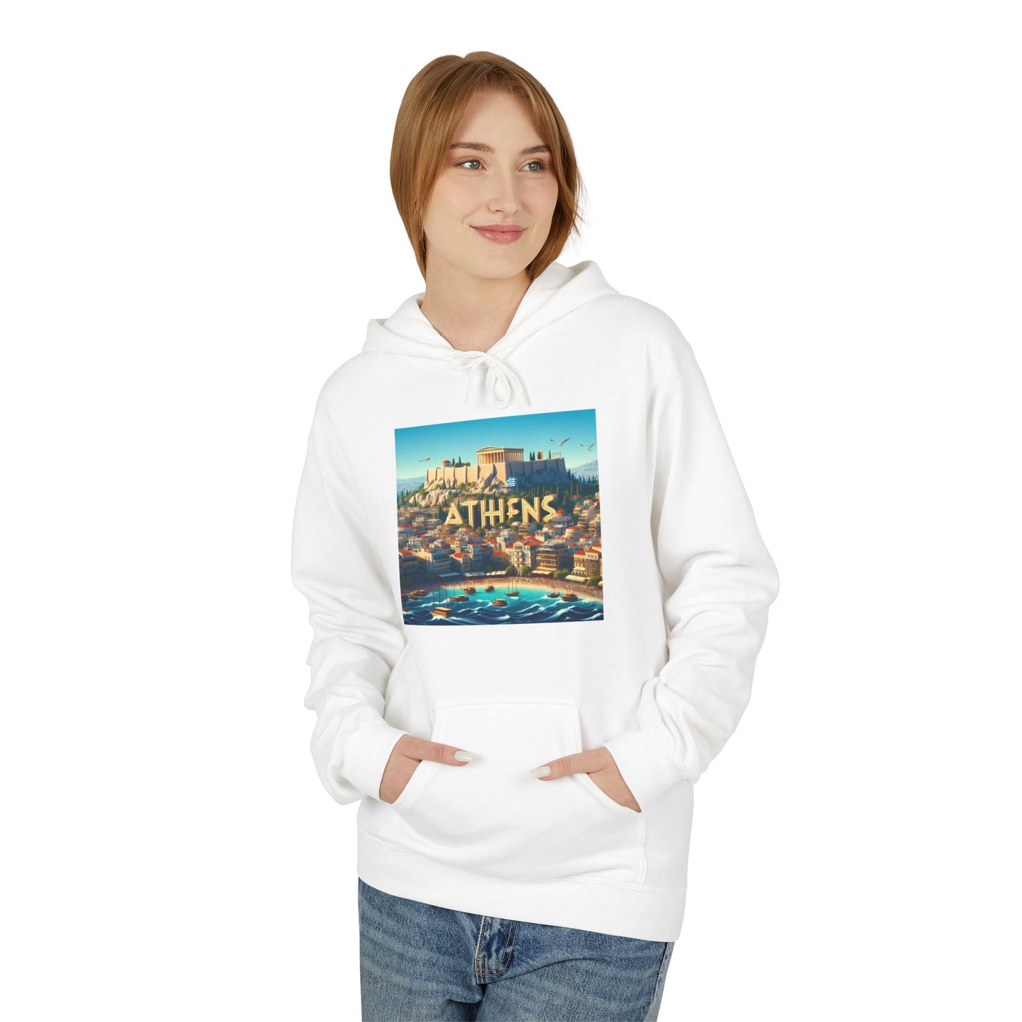 Athens Disney Pixar Style Midweight Softstyle Fleece Hoodie