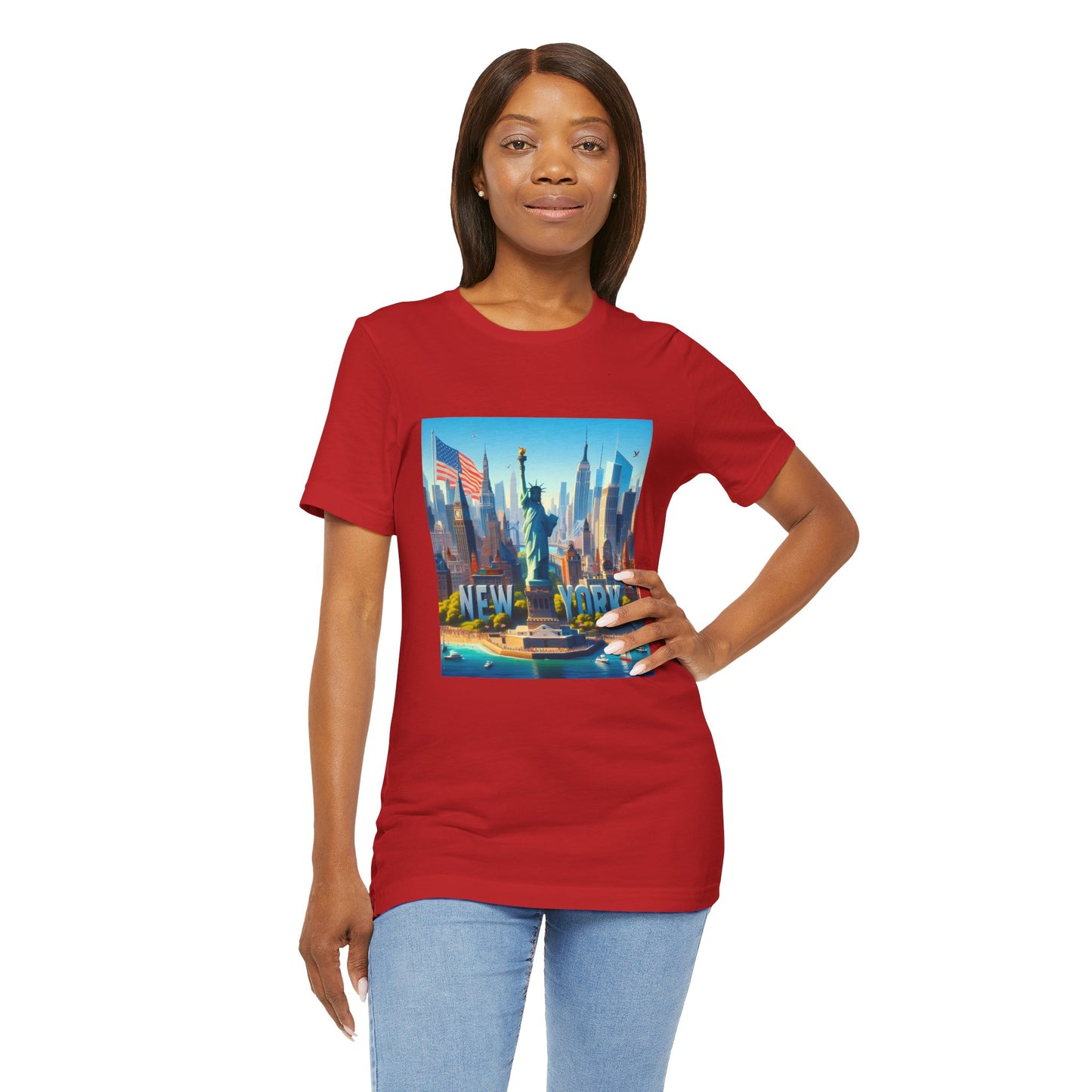 New York Disney Pixar Style Jersey Short Sleeve Tee