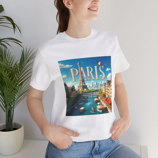 Paris Disney Pixar Style Jersey Short Sleeve Tee