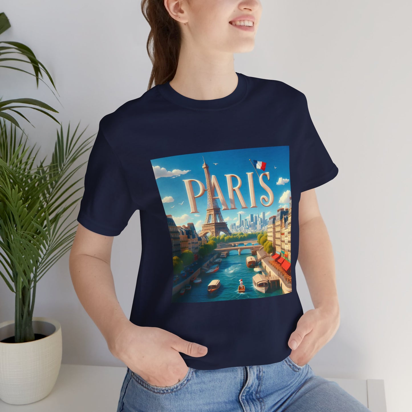 Paris Disney Pixar Style Jersey Short Sleeve Tee