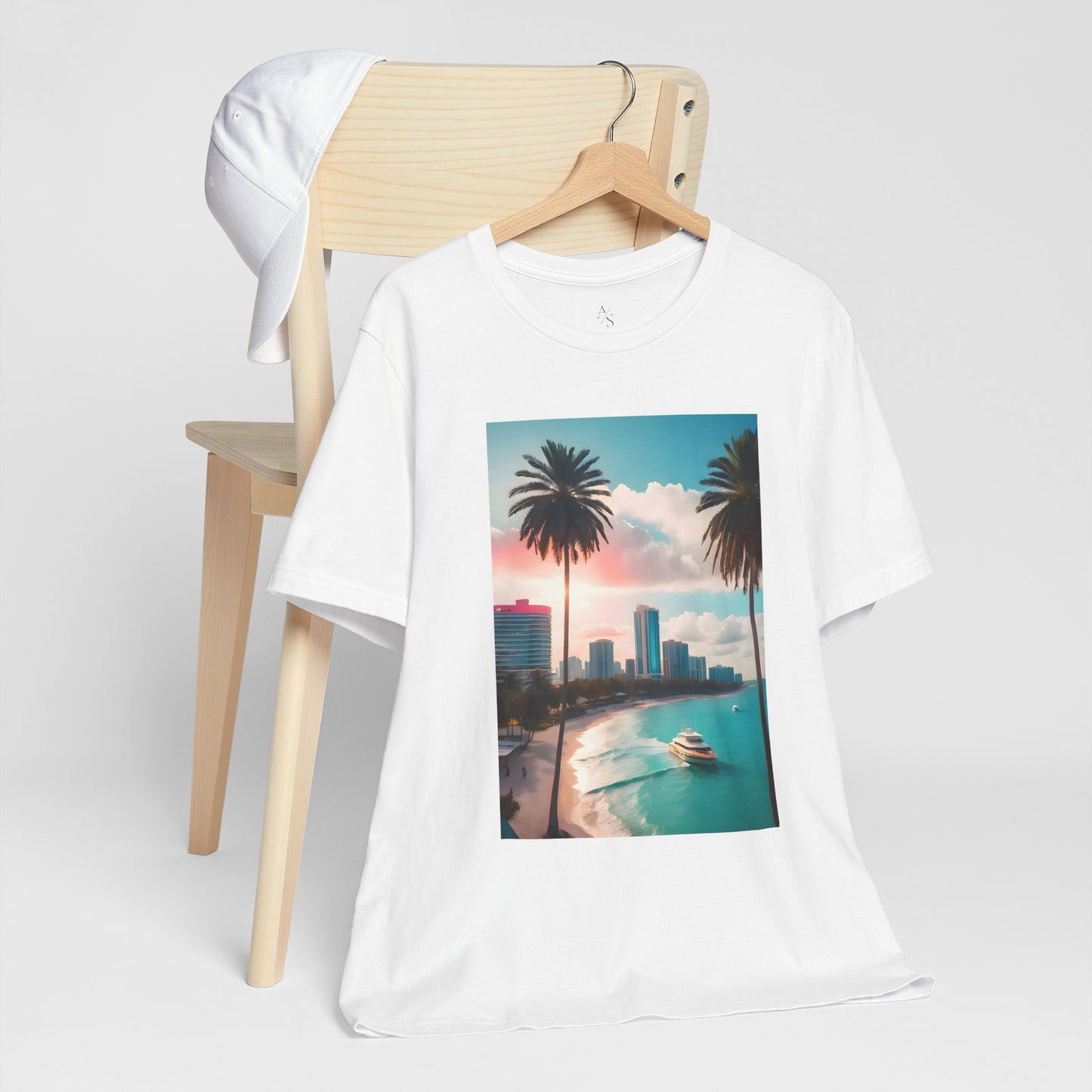 Miami Sunset Jersey Short Sleeve Tee