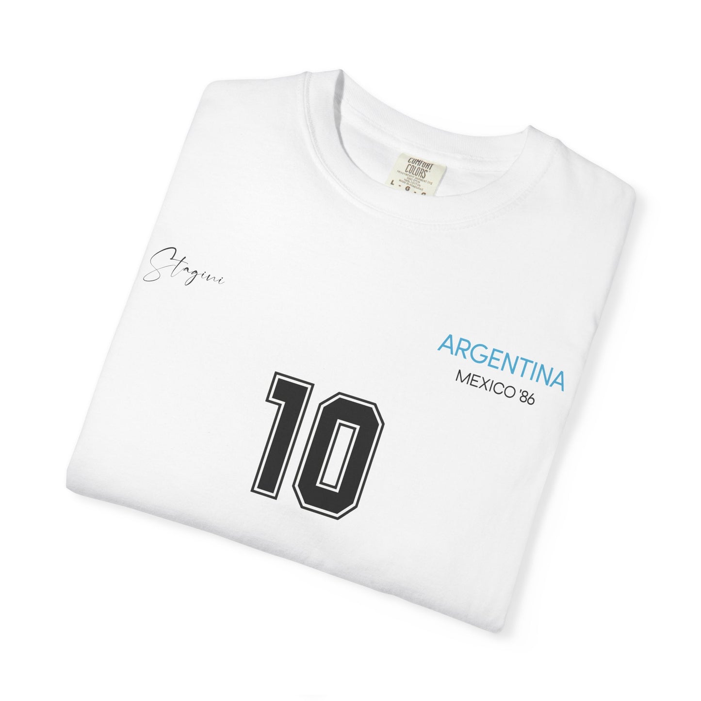 Argentina Football World Champions Mexico '86 Retro Graphic T-Shirt
