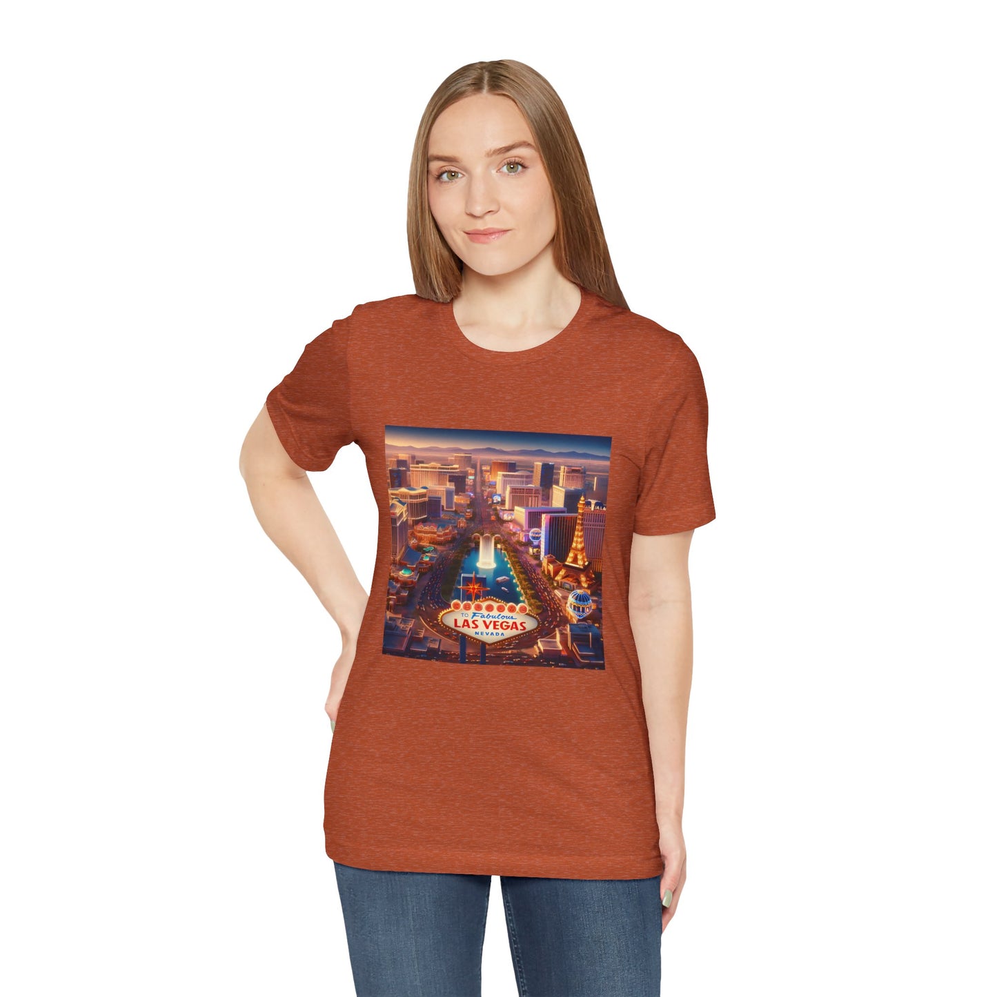 Las Vegas Sunset Disney Pixar Style Jersey Short Sleeve Tee