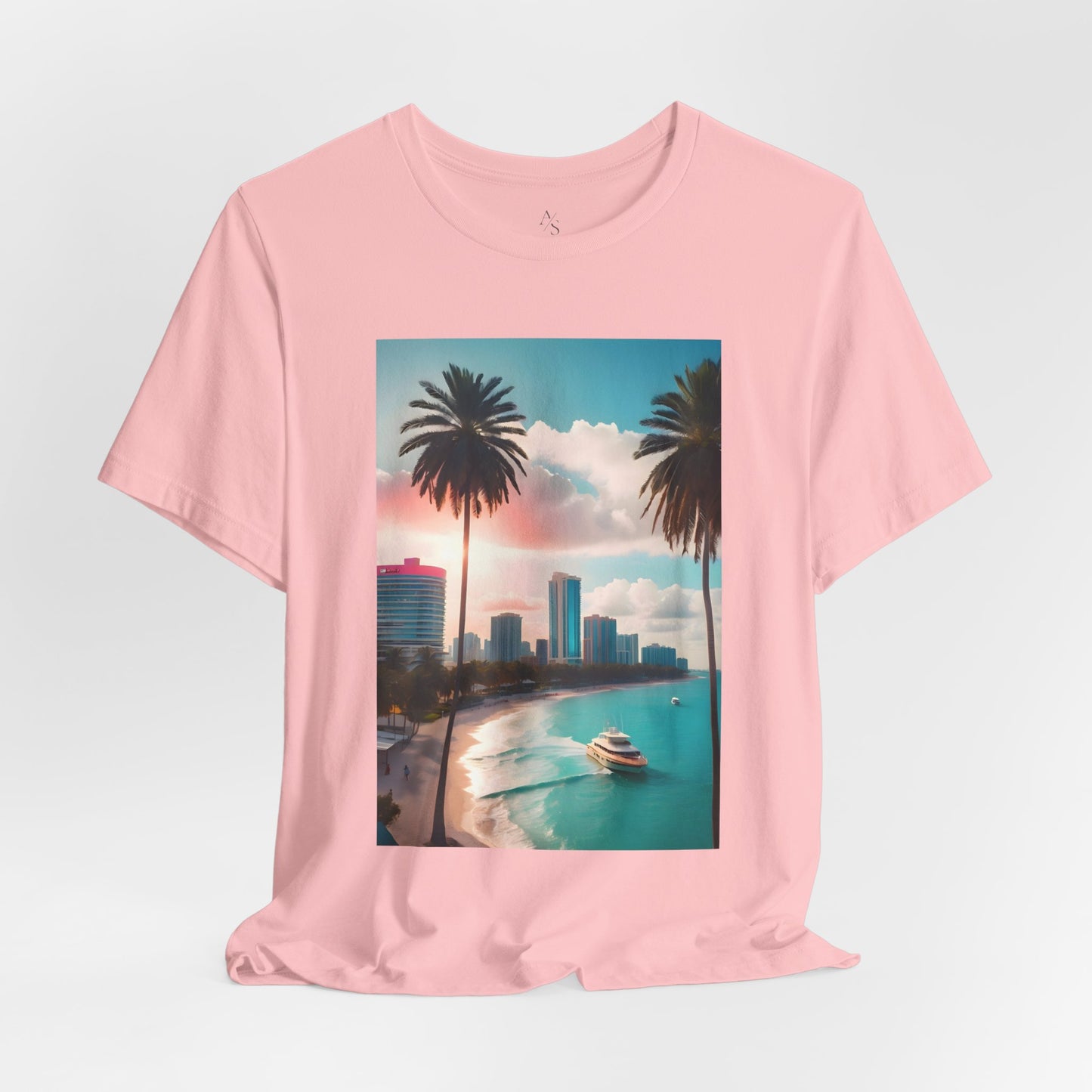 Miami Sunset Jersey Short Sleeve Tee