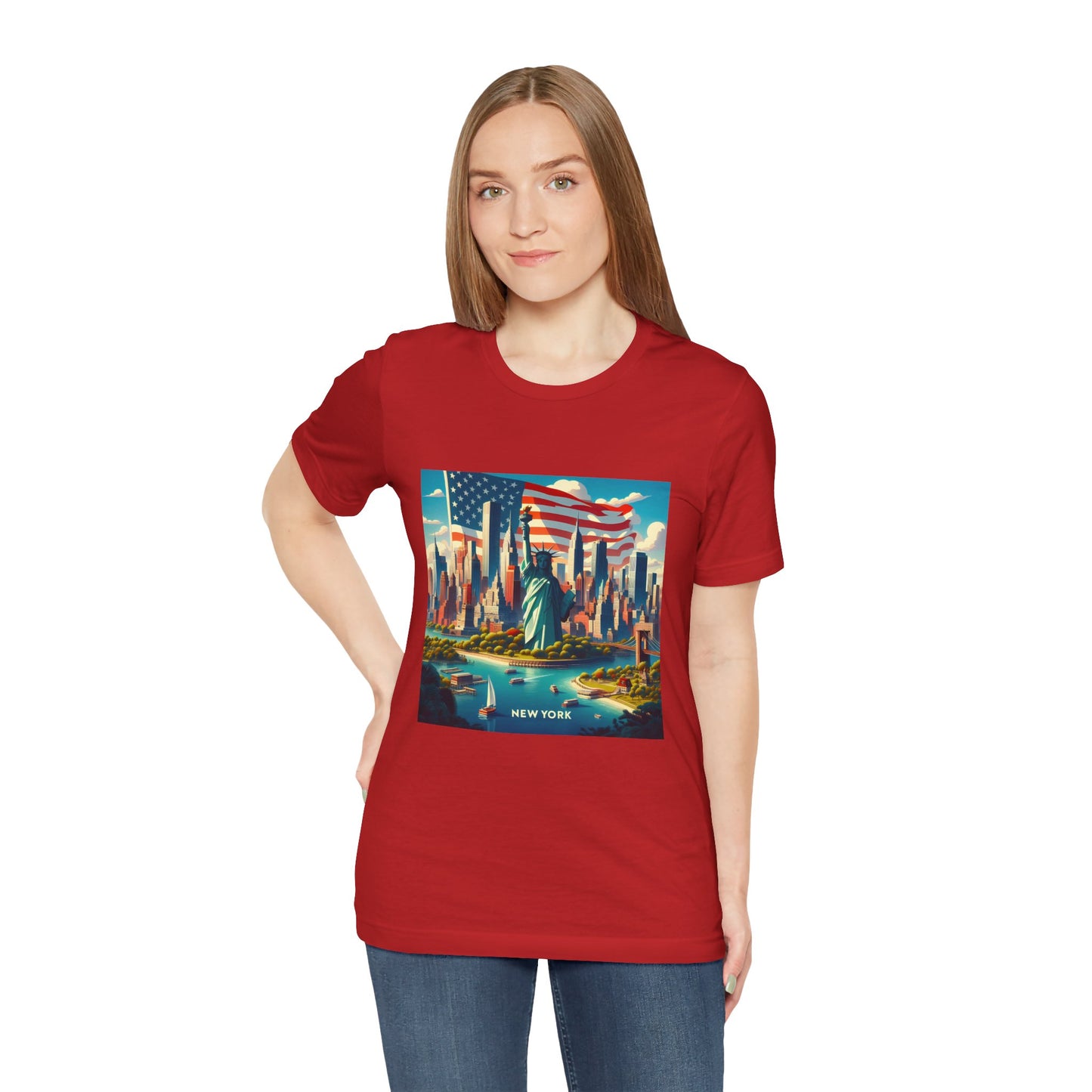 New York Disney Pixar Style Jersey Short Sleeve Tee