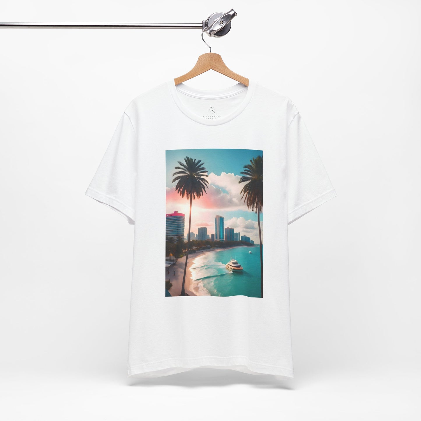 Miami Sunset Jersey Short Sleeve Tee