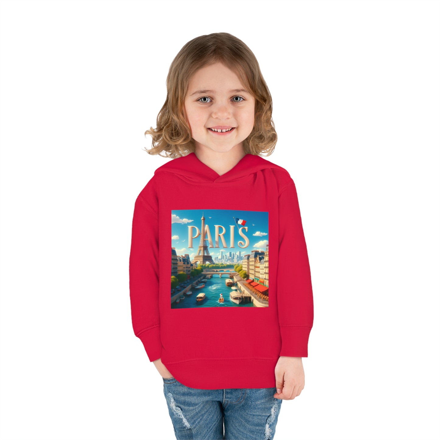 Paris Disney Pixar Style Toddler Pullover Fleece Hoodie