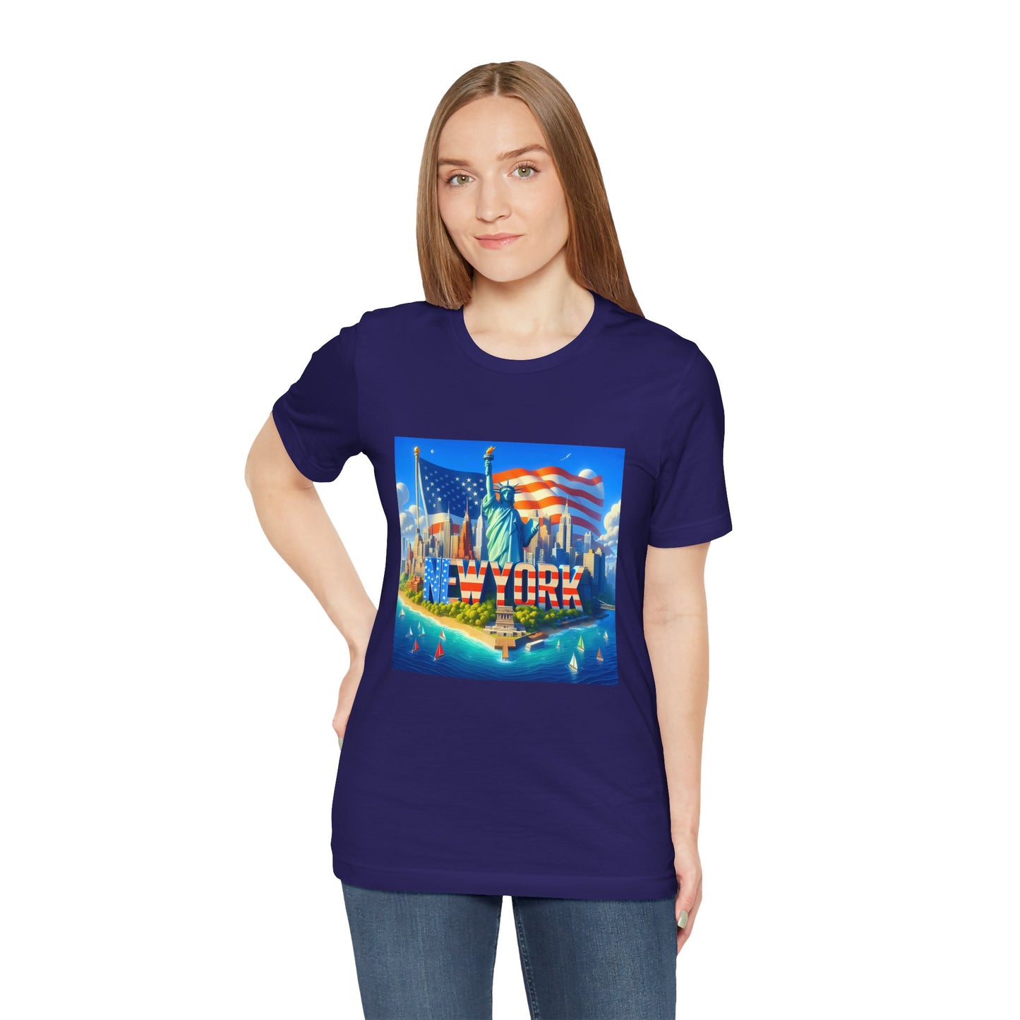 New York Disney Pixar Style Jersey Short Sleeve Tee