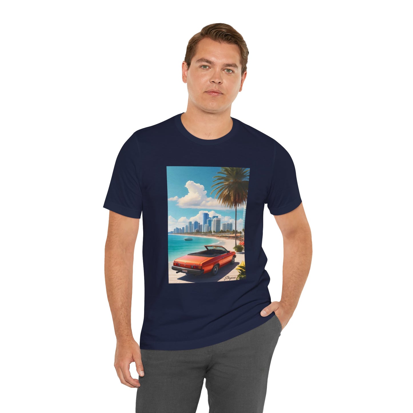 Car On The Beach Jersey Short Sleeve Tee