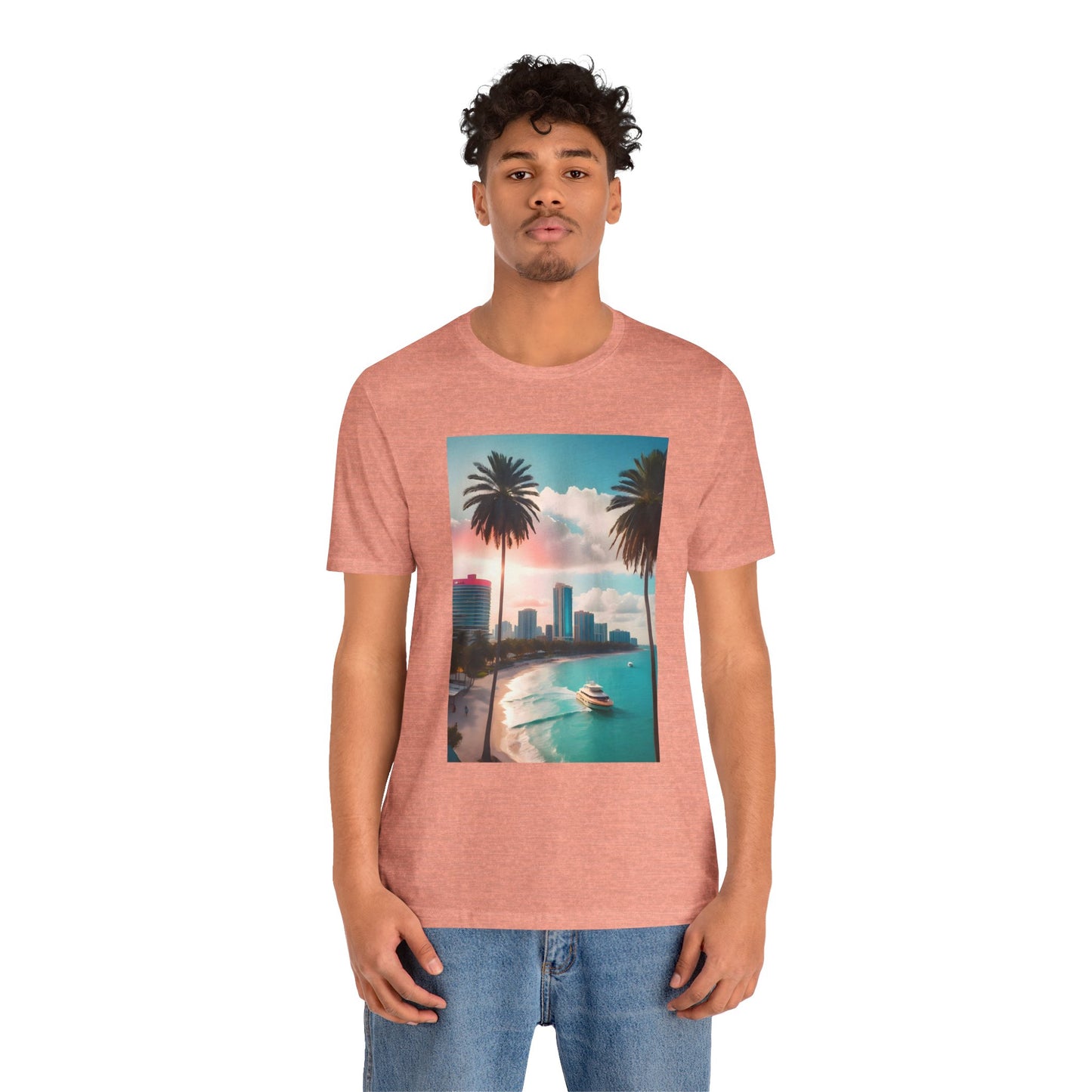 Miami Sunset Jersey Short Sleeve Tee