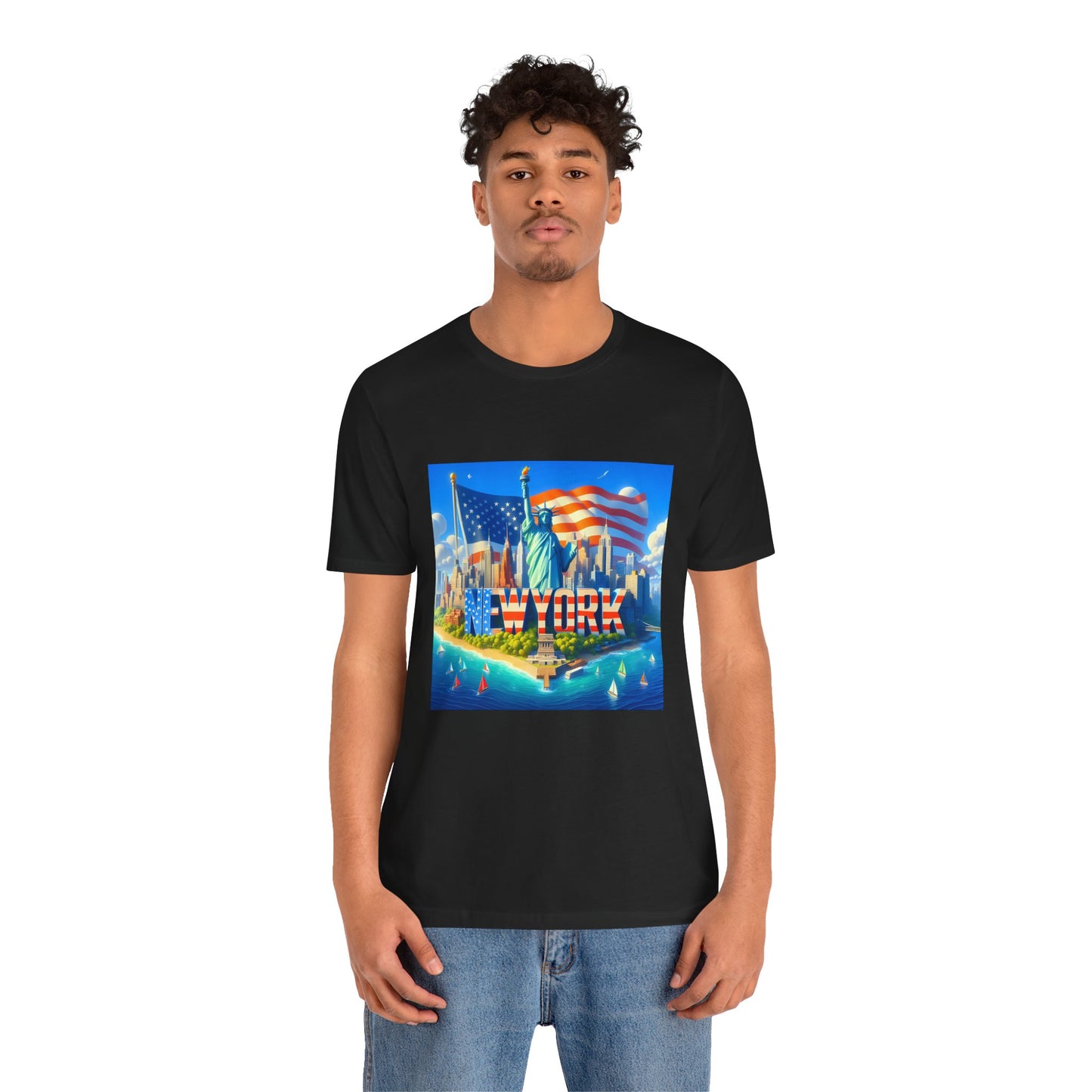 NY Disney Pixar Style Jersey Short Sleeve Tee