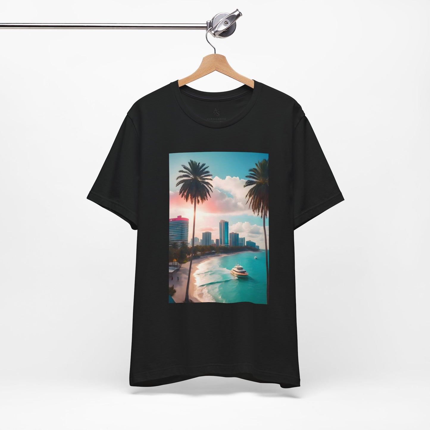 Miami Sunset Jersey Short Sleeve Tee