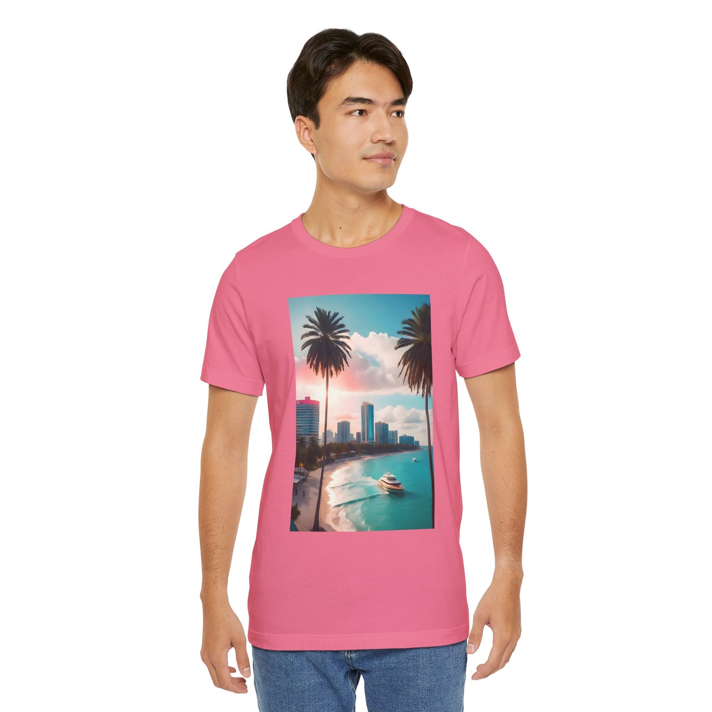 Miami Sunset Jersey Short Sleeve Tee