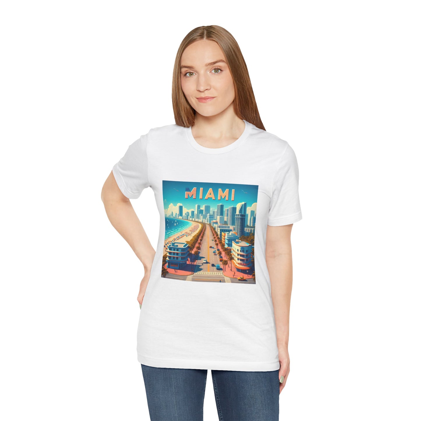 Miami Disney Pixar Style Jersey Short Sleeve Tee