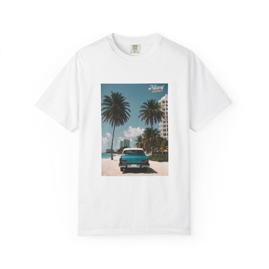Miami Beach Vintage Car Graphic T-Shirt