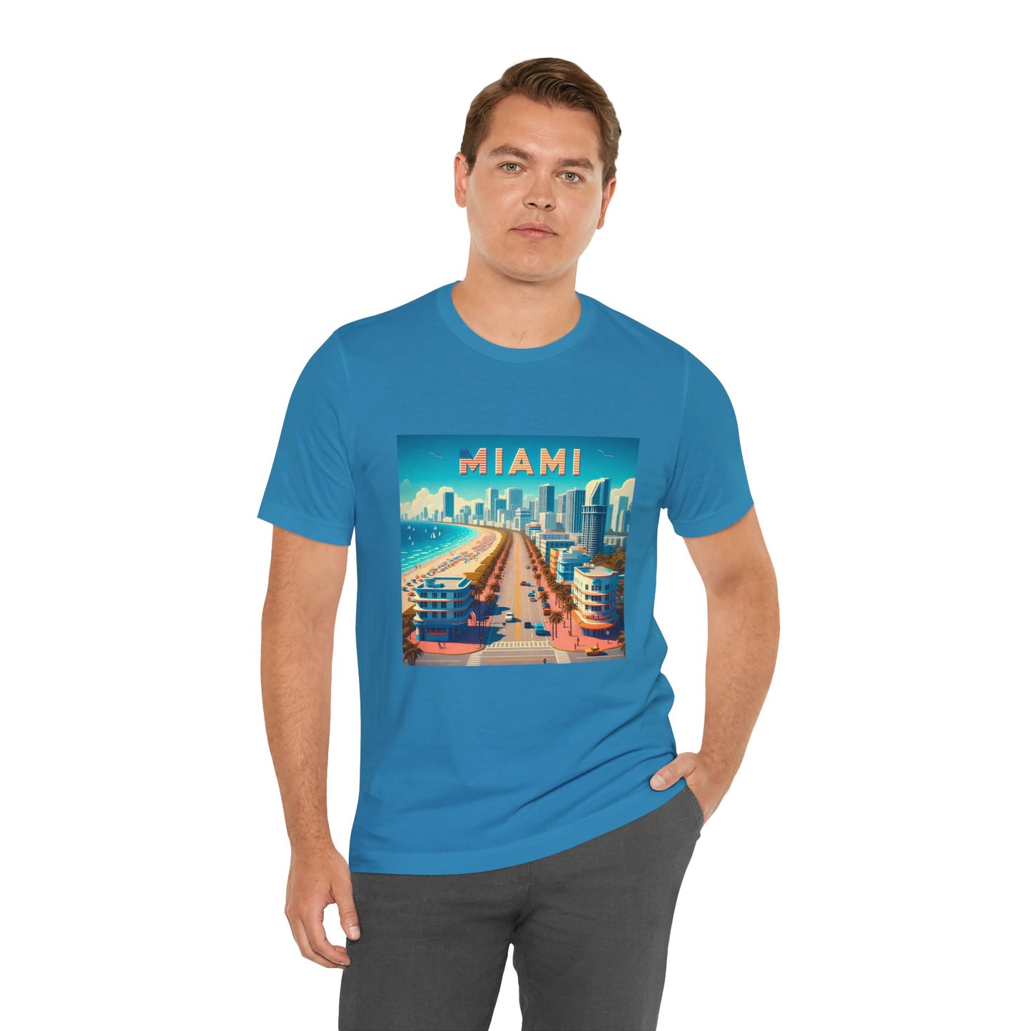 Miami Disney Pixar Style Jersey Short Sleeve Tee