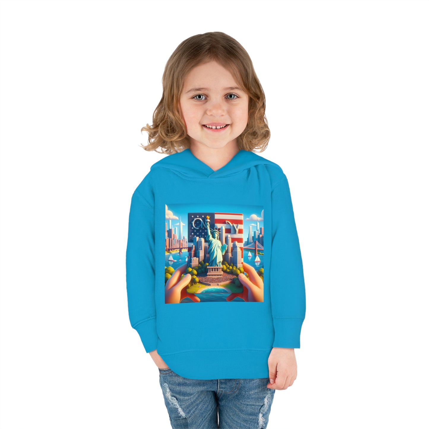 NYC Disney Pixar Style Toddler Pullover Fleece Hoodie