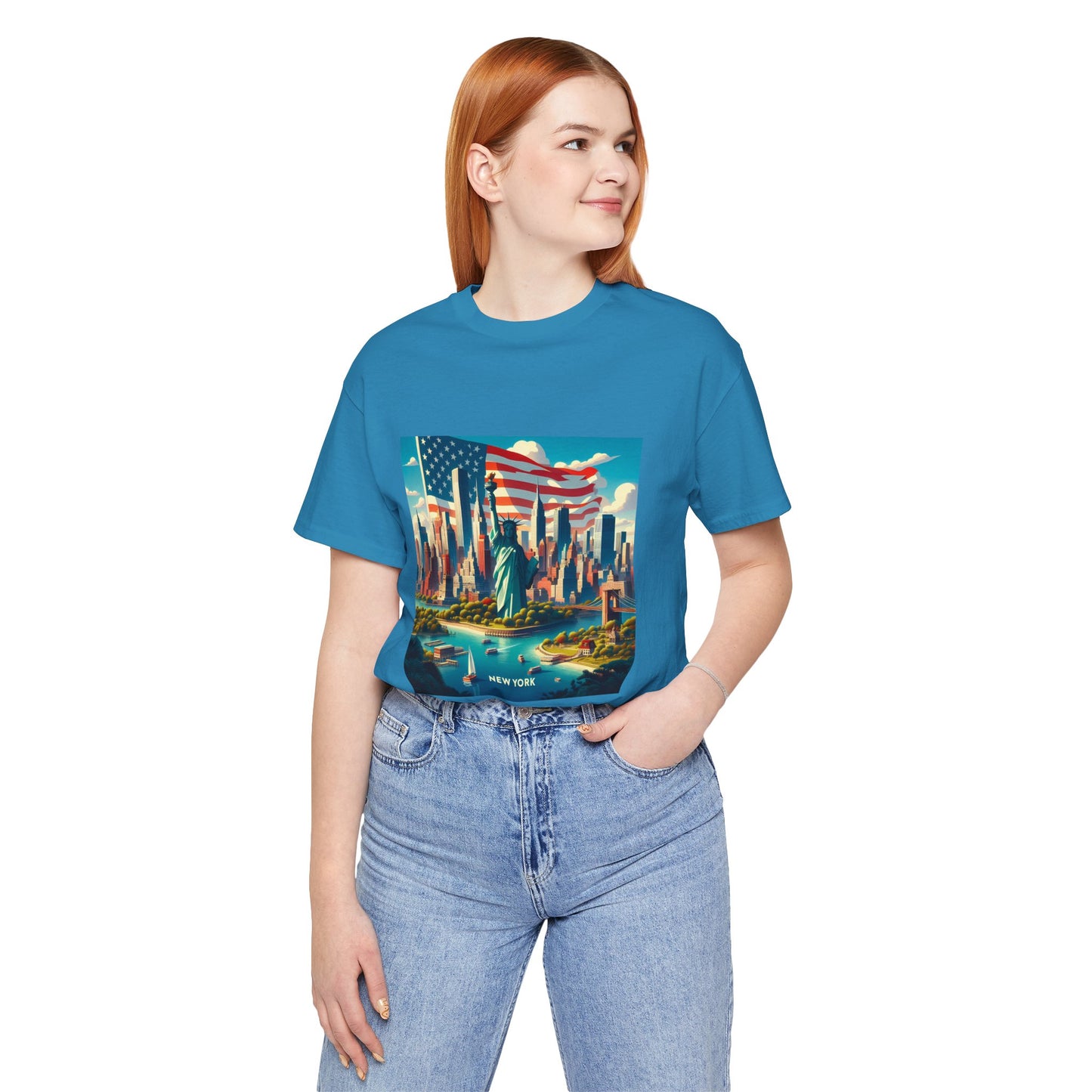 New York Disney Pixar Style Jersey Short Sleeve Tee