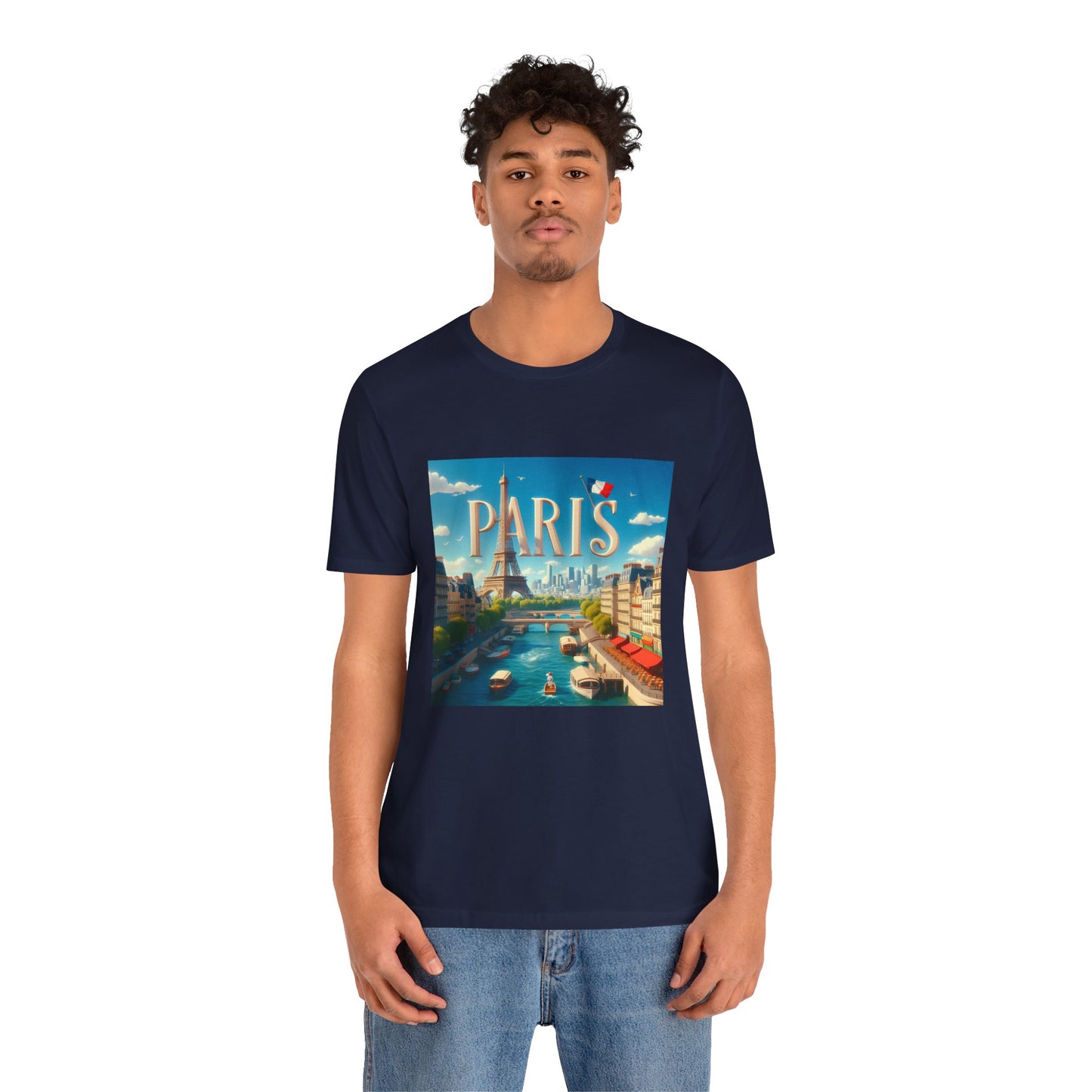 Paris Disney Pixar Style Jersey Short Sleeve Tee