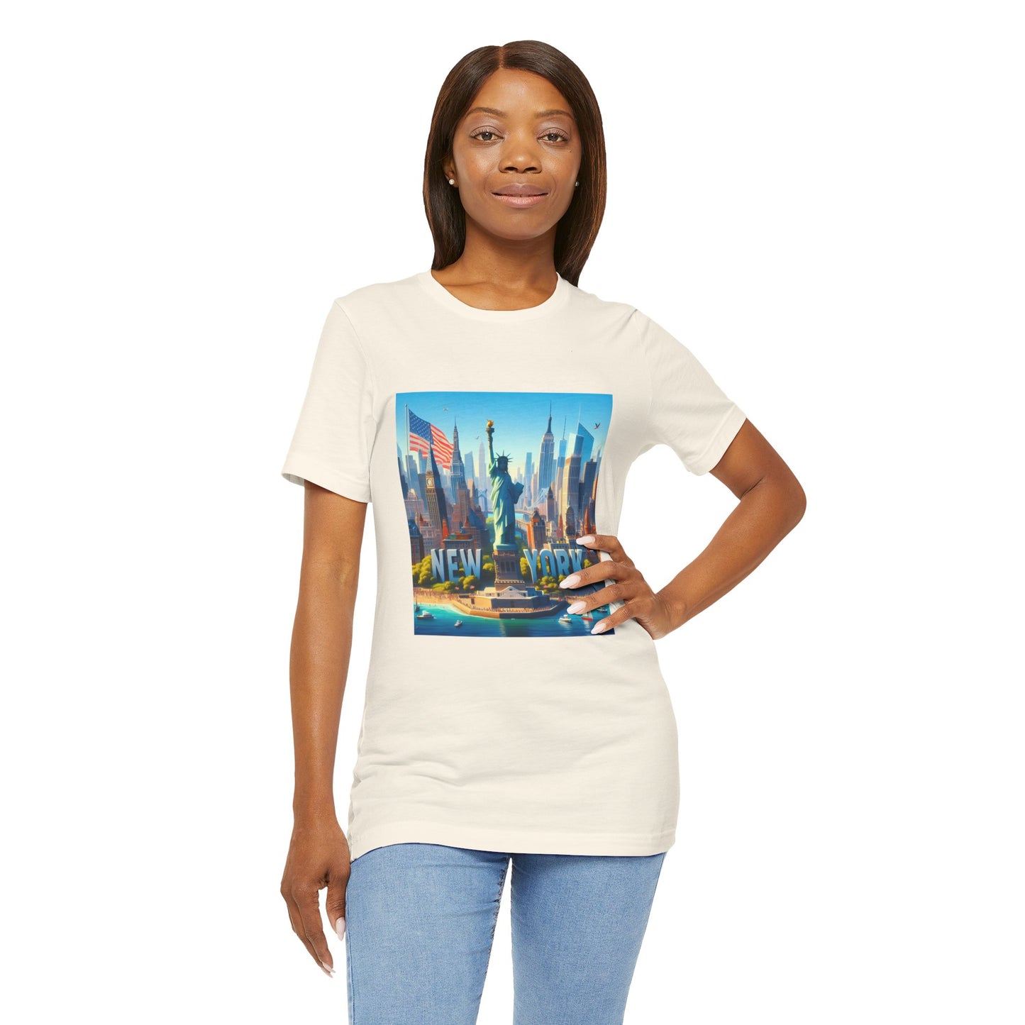 New York Disney Pixar Style Jersey Short Sleeve Tee