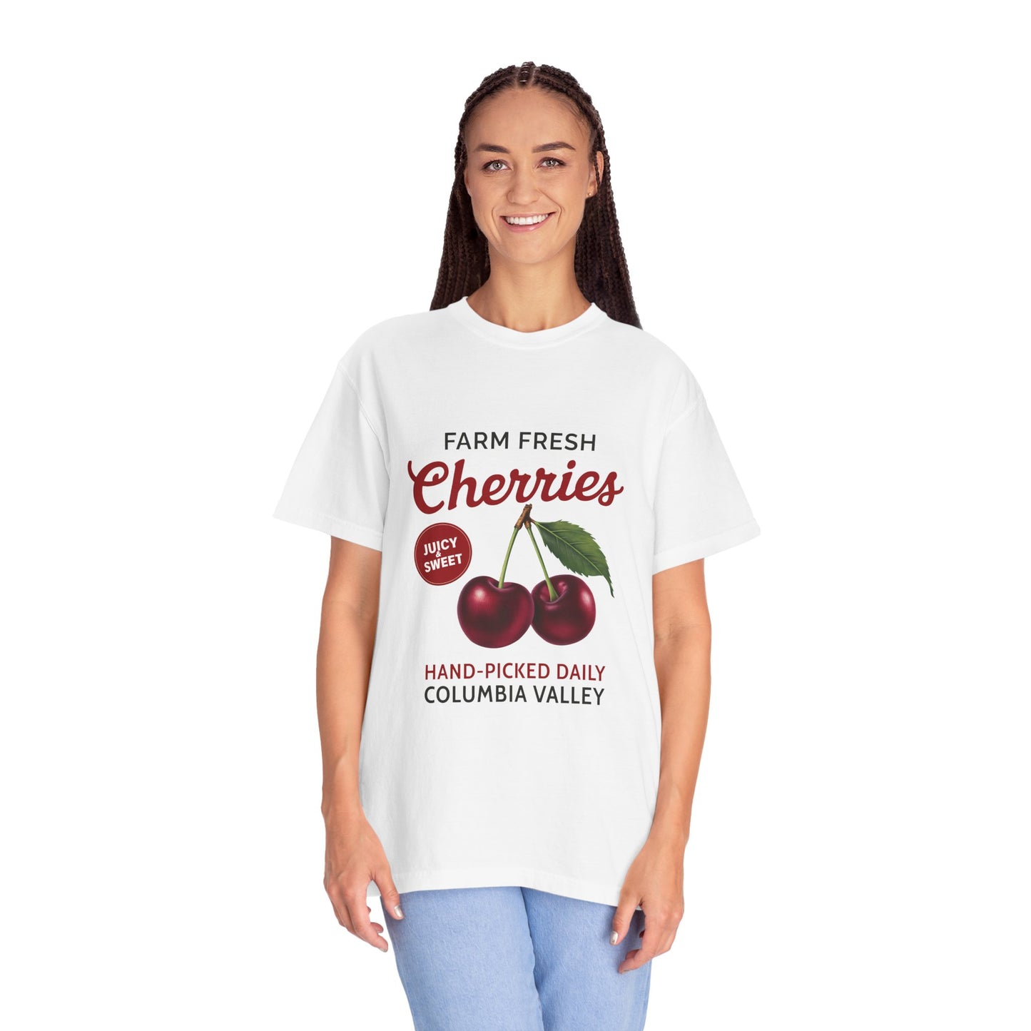 Cherry Fruit Retro Graphic T-Shirt