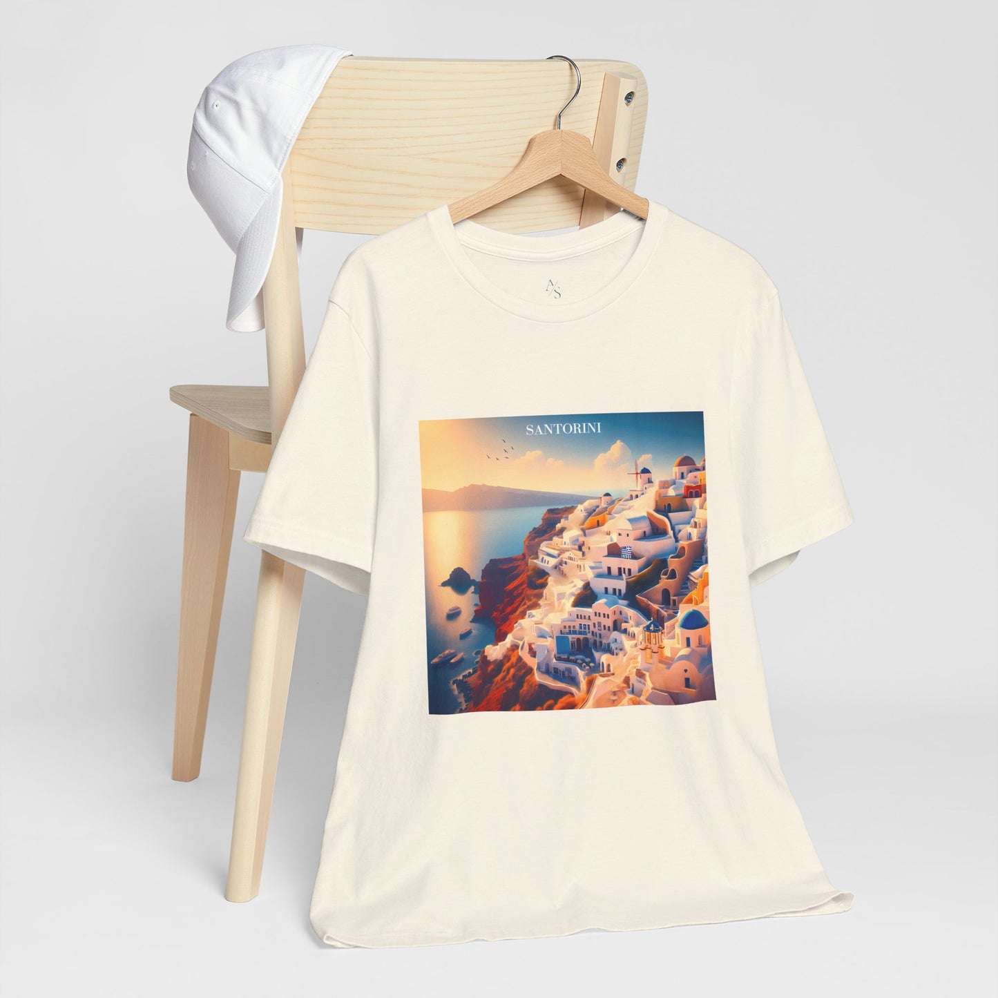 Santorini Sunset Disney Pixar Style Jersey Short Sleeve Tee