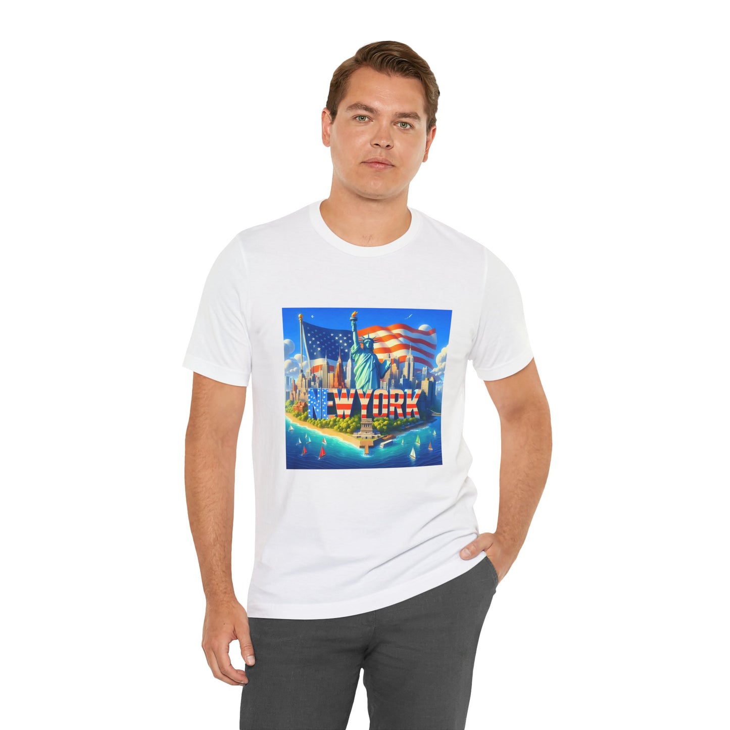 NY Disney Pixar Style Jersey Short Sleeve Tee