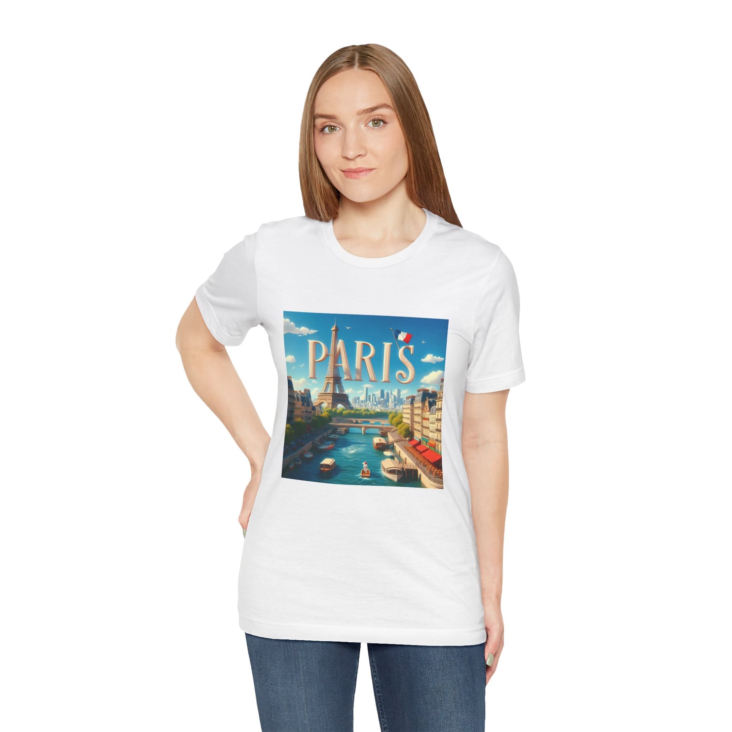 Paris Disney Pixar Style Jersey Short Sleeve Tee