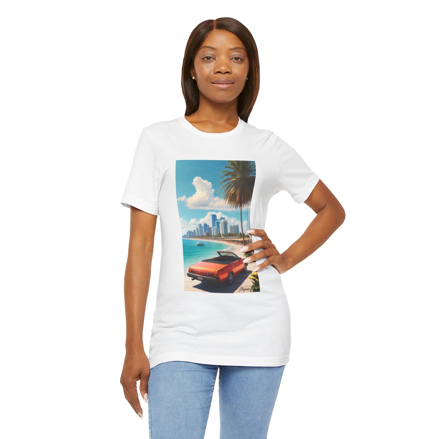 Car On The Beach Jersey Short Sleeve Tee