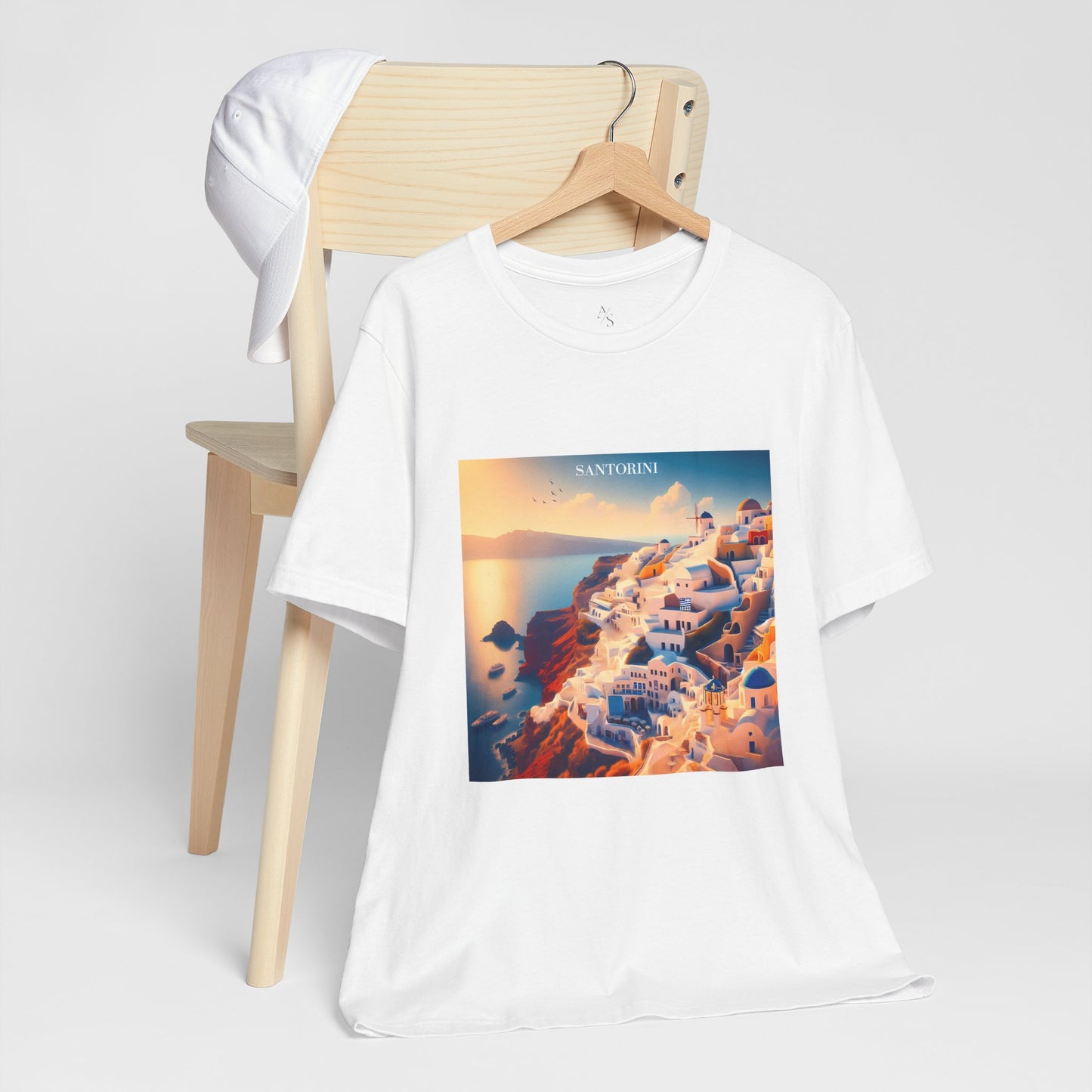 Santorini Sunset Disney Pixar Style Jersey Short Sleeve Tee