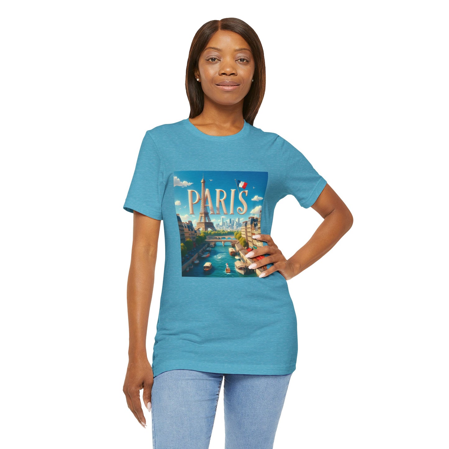 Paris Disney Pixar Style Jersey Short Sleeve Tee