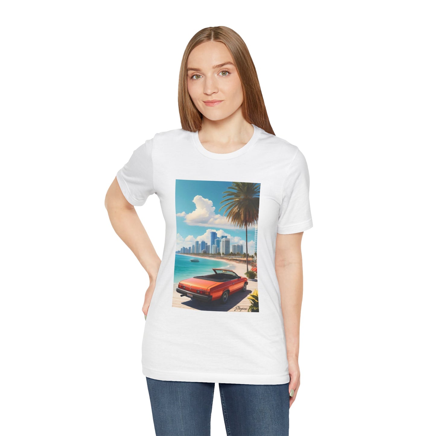 Car On The Beach Jersey Short Sleeve Tee