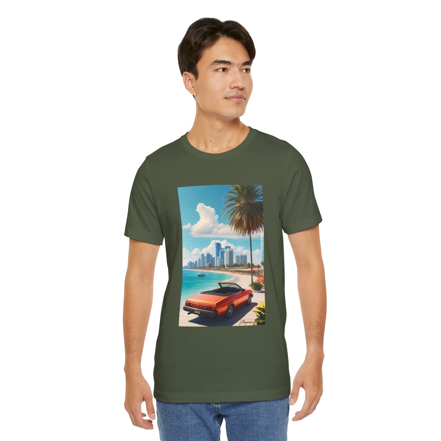 Car On The Beach Jersey Short Sleeve Tee