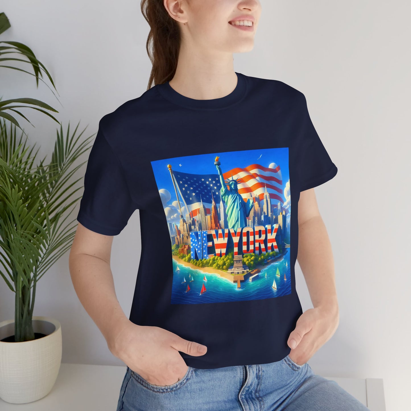 New York Disney Pixar Style Jersey Short Sleeve Tee